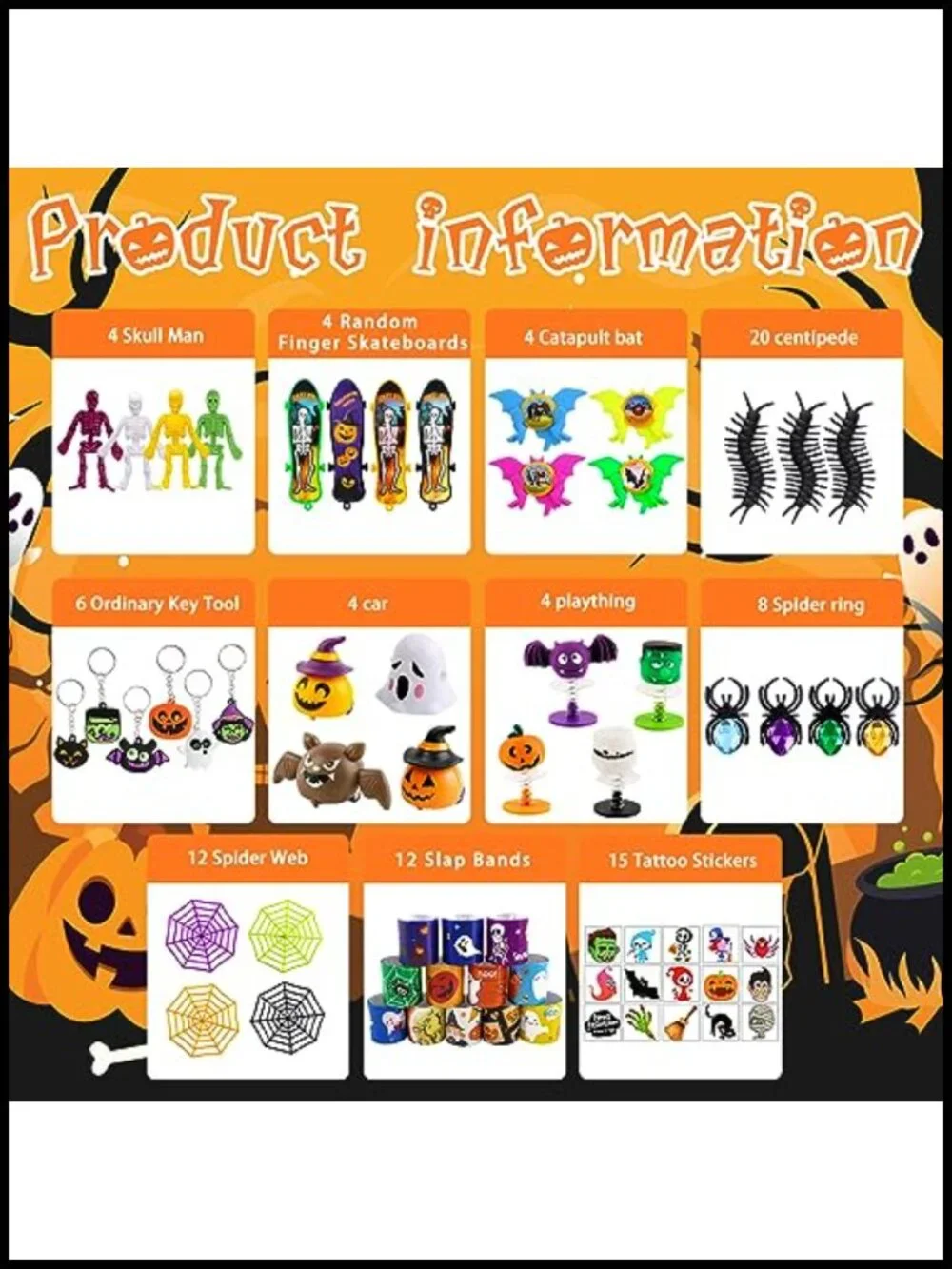 Halloween Party Favors Bulk 210 Pcs Toys for Kids Trick or Treat Classroom
